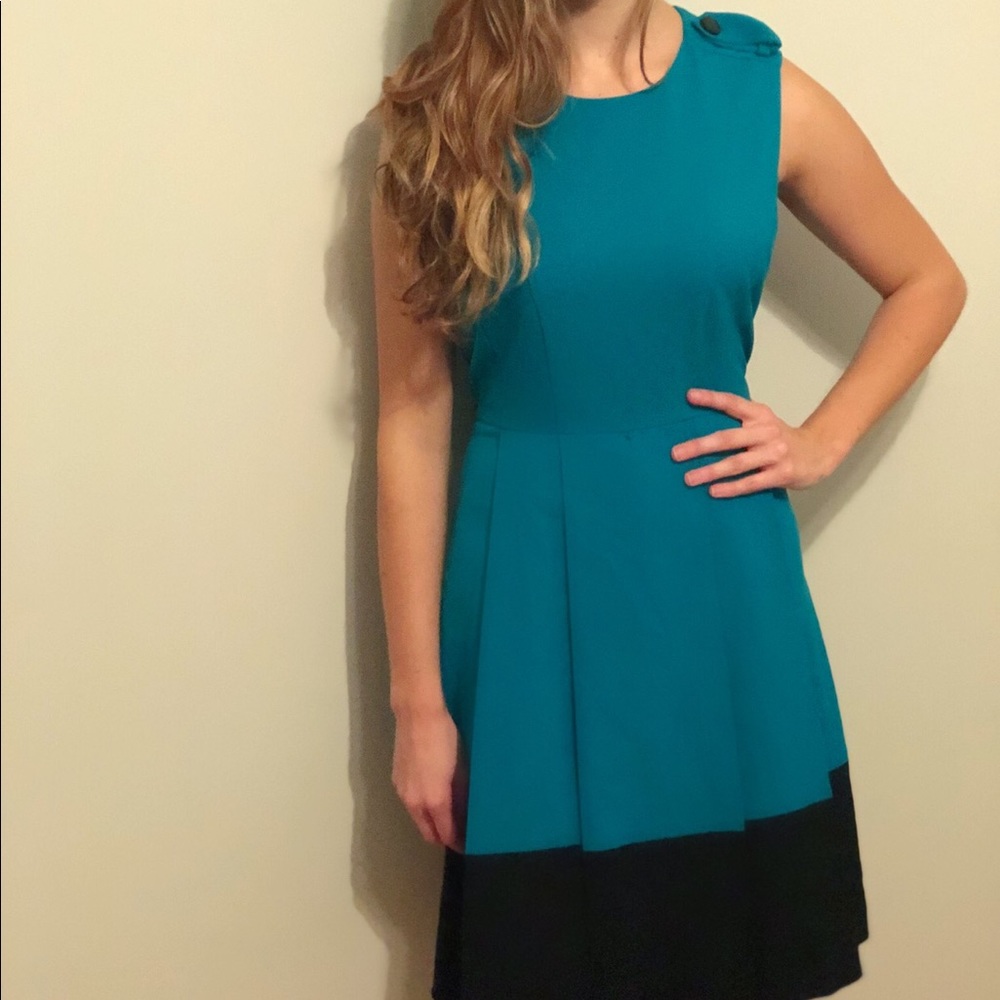 Calvin Klein, teal and black size 4 dress